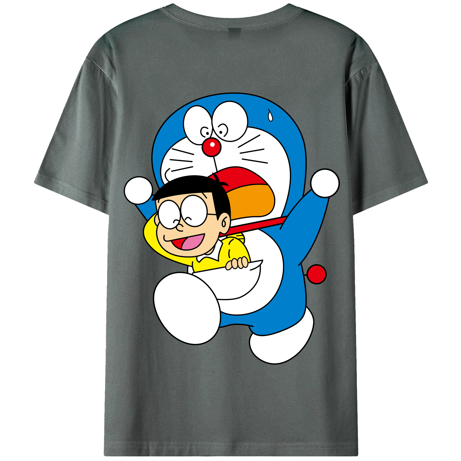 （画像用） ドラえもん Doraemon 綿100％半袖Tシャツ（背面プリント）